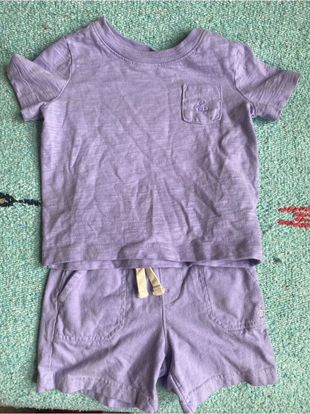 GAP Baby Lavender Tee & Shorts Set